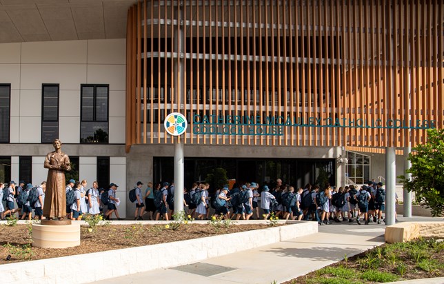 Newcastle Herald: History in the making as Catherine McAuley Catholic College opens doors to first students  Image